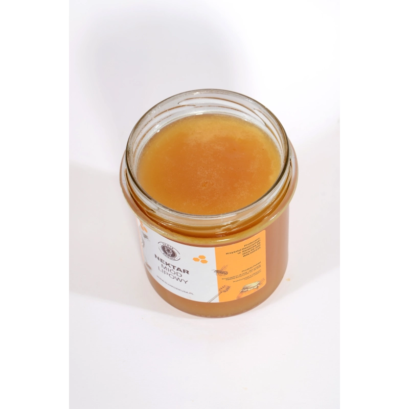 Polski Miód Lipowy 400g | Tradycyjny Smak | Słoik Dzikusa