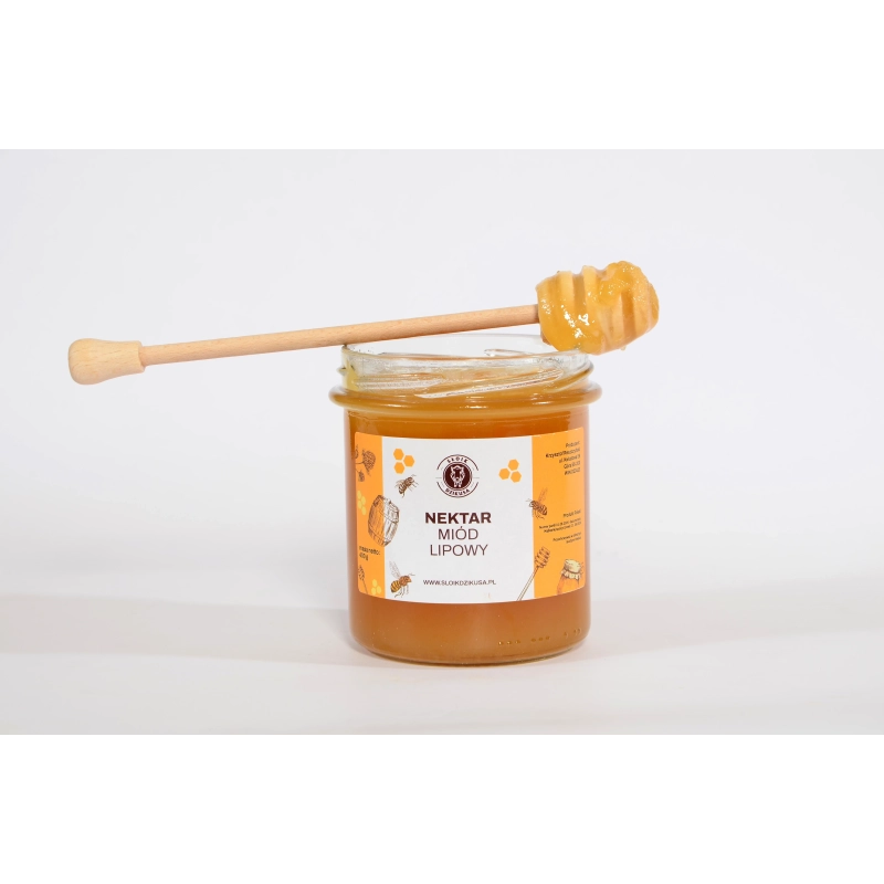Polski Miód Lipowy 400g | Tradycyjny Smak | Słoik Dzikusa